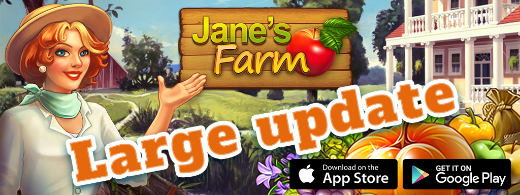Update of Jane`s Farm! is avaible on iOS and Android!
