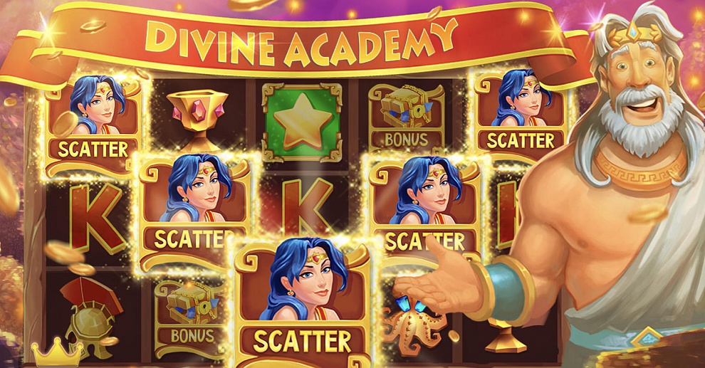 Screenshot № 1. Download Divine Academy Casino: Slots and more games from Realore website