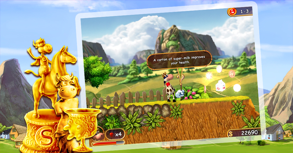 Screenshot № 3. Download Supercow and more games from Realore website