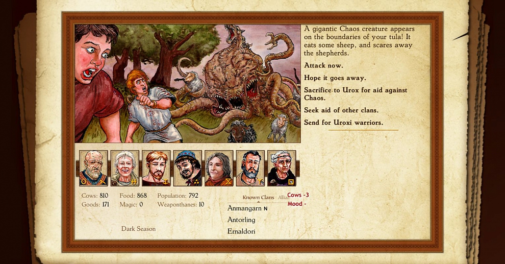 Screenshot № 4. Download King of Dragon Pass and more games from Realore website